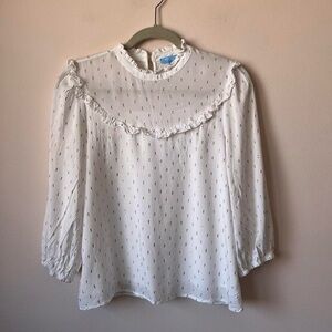 Draper James RSVP Clip Dot Mockneck Blouse